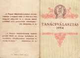 Tanácsválasztás 1954 emléklap Tanácsválasztás 1954 emléklap