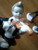 3db zenész porcelán figura