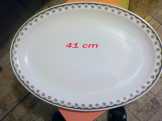 AICH Porcelán hosszúkás tálaló, kínáló tál, Érden