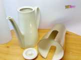 Antik artdeco kávés, teás, italos termosz porcelán