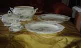 Antik porcelán étkészlet