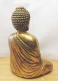 Aranyozott meditáló Buddha kerámia szobor. Értékes