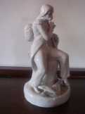 Férfi porcelán szobor