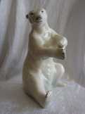 Hatalmas jegesmedve porcelán figura