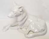 Herendi nagy méretű fekvő kutya porcelán figura Herendi nagy méretű fekvő kutya porcelán figura