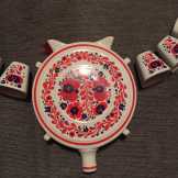Hollóháza porcelán italos készlet
