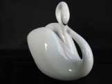 Hollóházi porcelán art deco hattyú