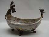 kínálótál bronz/porcelán PT-239