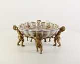 kínálótál porcelán/bronz DSPT-227