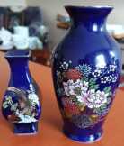 Német porcelán kobalt kék váza