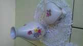 Porcelán váza és bonbonier Porcelán váza és bonbonier