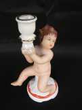 Puttó jelzett porcelán gyertyatartó