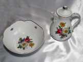 Tirschenreuth porcelán kancsó, tál