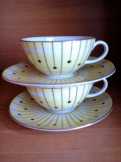 Wallendorf porcelán csészepár 