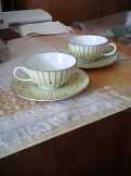 Wallendorf porcelán csészepár 