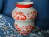 Zsolnay kalocsai mintás porcelán váza