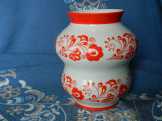 Zsolnay kalocsai mintás porcelán váza