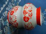 Zsolnay kalocsai mintás porcelán váza