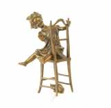 bronz lány macskával BR-223