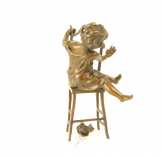 bronz lány macskával BR-223