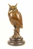 bronz szobor bagoly KF-57 bronz szobor bagoly KF-57