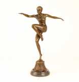 bronz szobor nő art-deco DSBJ-25 bronz szobor nő art-deco DSBJ-25