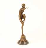 bronz szobor nő art-deco DSBJ-25