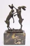 bronz szobor nyulak SL-97