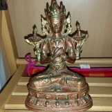 Hindu istenség (rézszobor)