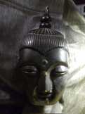 Nagy méretű régi egzóta fából készített fa Buddha