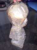 Régi fa szobor 10cm