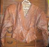 Barna női bőrkabát