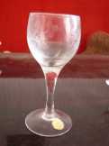 Antik üveg talpas pálinkás pohár készlet 12 db