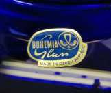 Kifogástalan arany sávos Bohemia váza 1970-1980-es