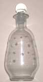 Likőrös üveg 0,5 literes 20 cm magas fedővel